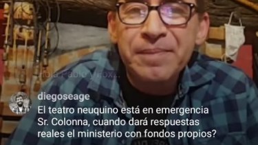 Captura del vivo de instagram que todavía puede verse en la cuenta del Cine Teatro Español de Neuquén (@cineteatronqn).