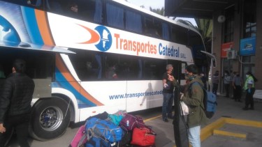 Los pasajeros fueron controlados al llegar a Viedma.