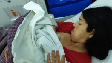 El bebé y su madre fueron trasladados a Patagones. Foto: gentileza