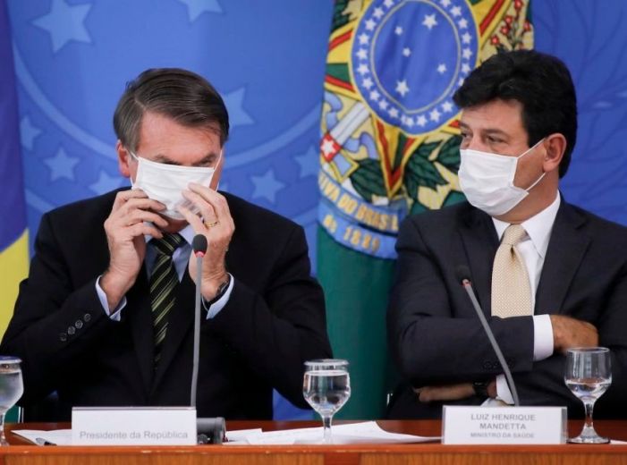 Bolsonaro y Mandetta, cuando todavía la crisis provocada por el coronavirus no afectaba el vínculo político. Foto: archivo.-