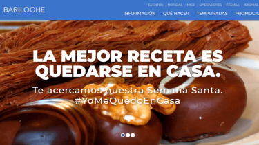 Bariloche tiene una landing page para seguir en contacto en cuarentena.