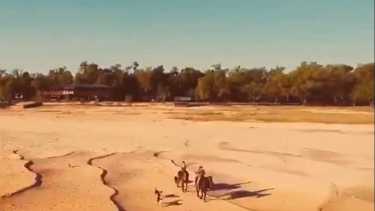 El cruce a caballo en la zona de Paraná Viejo, Entre Ríos. Captura de video