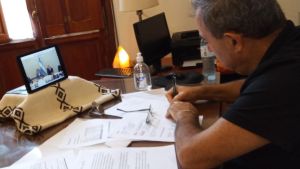 Pesatti participó en una reunión con el presidente Fernández