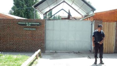 Unidad de Detención 41 de Junín de los Andes, donde estaba alojado el hombre condenado. (Archivo)