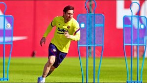 Messi mostró su jerarquía en la práctica de Barcelona