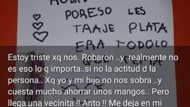 Andrea Pichifilo, destaco y agradeció el noble gesto de Antonella. (Foto: gentileza).