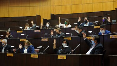 Los diputados sesionaron el 29 de abril de forma presencial. Foto: gentileza.