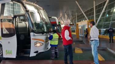 Control de pasajeros en la ETON Neuquén