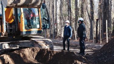 Gutiérrez y Gaido se muestran juntos en inspección de obras