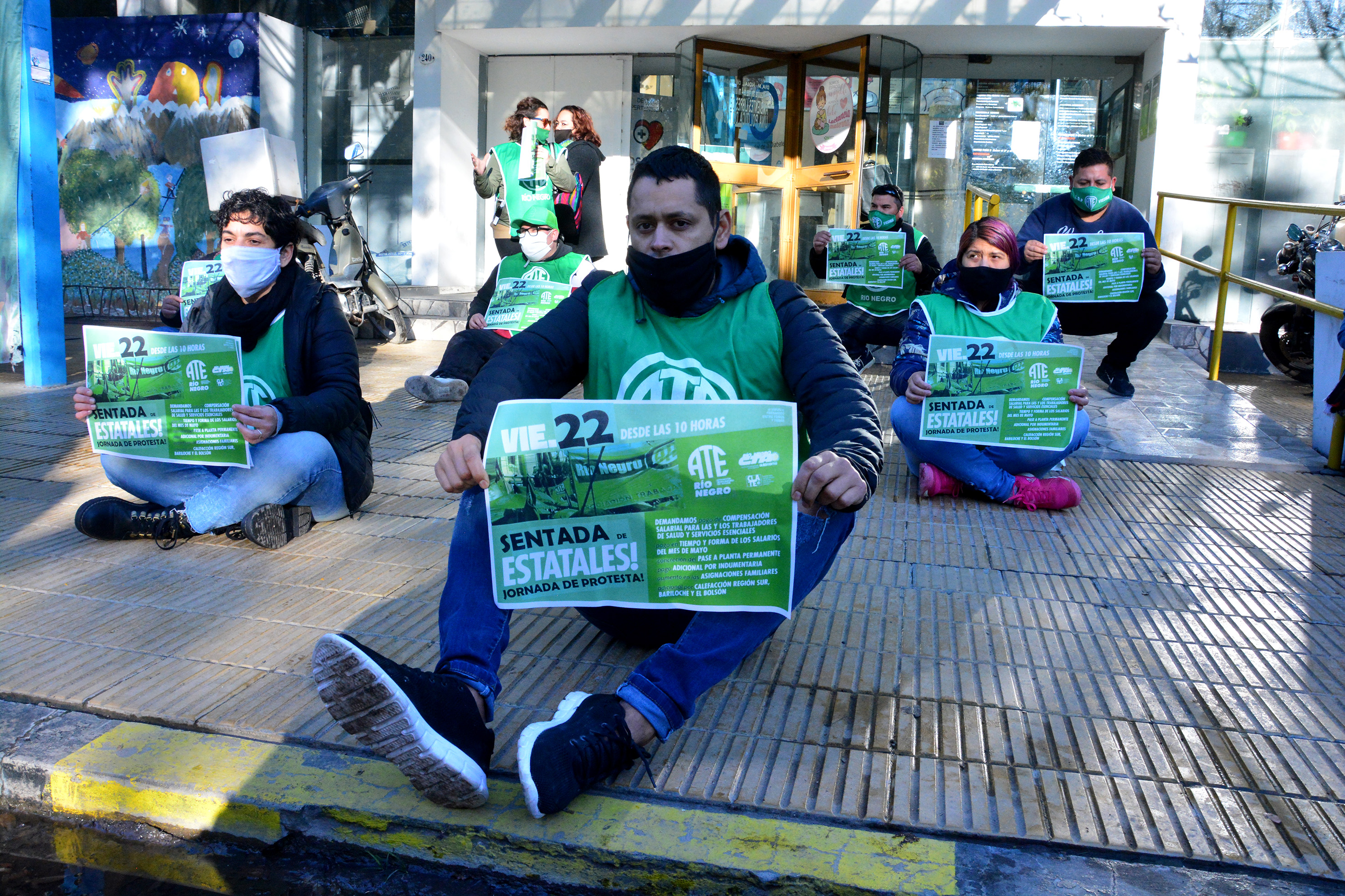La protesta de ATE del viernes generó la negociación con el gobierno. (Foto: Marcelo Ochoa)