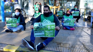 La protesta de ATE del viernes generó la negociación con el gobierno. (Foto: Marcelo Ochoa)
