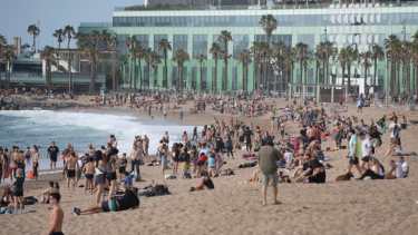 Las playas de Barcelona el último domingo.