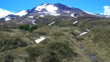 El complejo volcánico Puheyue-Cordón Caulle hizo erupción el 4 de junio de 2011 y las cenizas que emitió cubrieron gran parte de la Patagonia argentina. (Foto achivo)