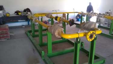 Las plantas modulares reguladoras de Maquincaho y Los Menucos ya están en la región para instalarse. (Foto: gentileza)