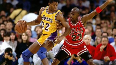 Magic Johnson uno de los mejores jugadores de la historia del baloncesto. 