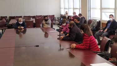 Los legisladores recibieron a los delegados en la sala de comisiones. Foto: gentileza.