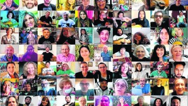 Los artistas se sumaron a la propuesta de Oscar Sarhan.