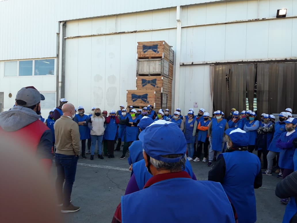 Trabajadores del empaque Moño Azul expresaron su preocupación por riesgo de contagios. (Foto gentileza)