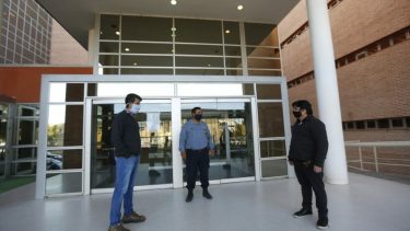 Dirigentes del gremio Sitrajur en Roca. Foto archivo Juan Thomes. 