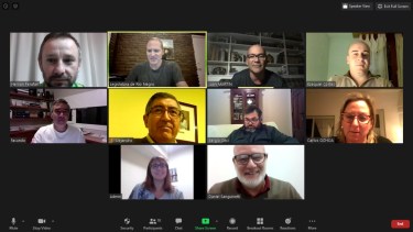 Videaconferencia de Palmieri con autoridades del Poder y de los bloques legislativos