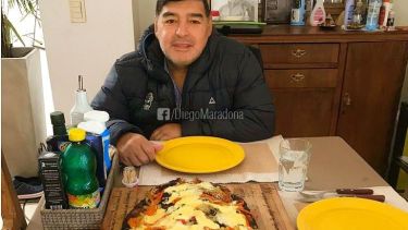 Diego compartió una foto de su almuerzo en redes sociales.