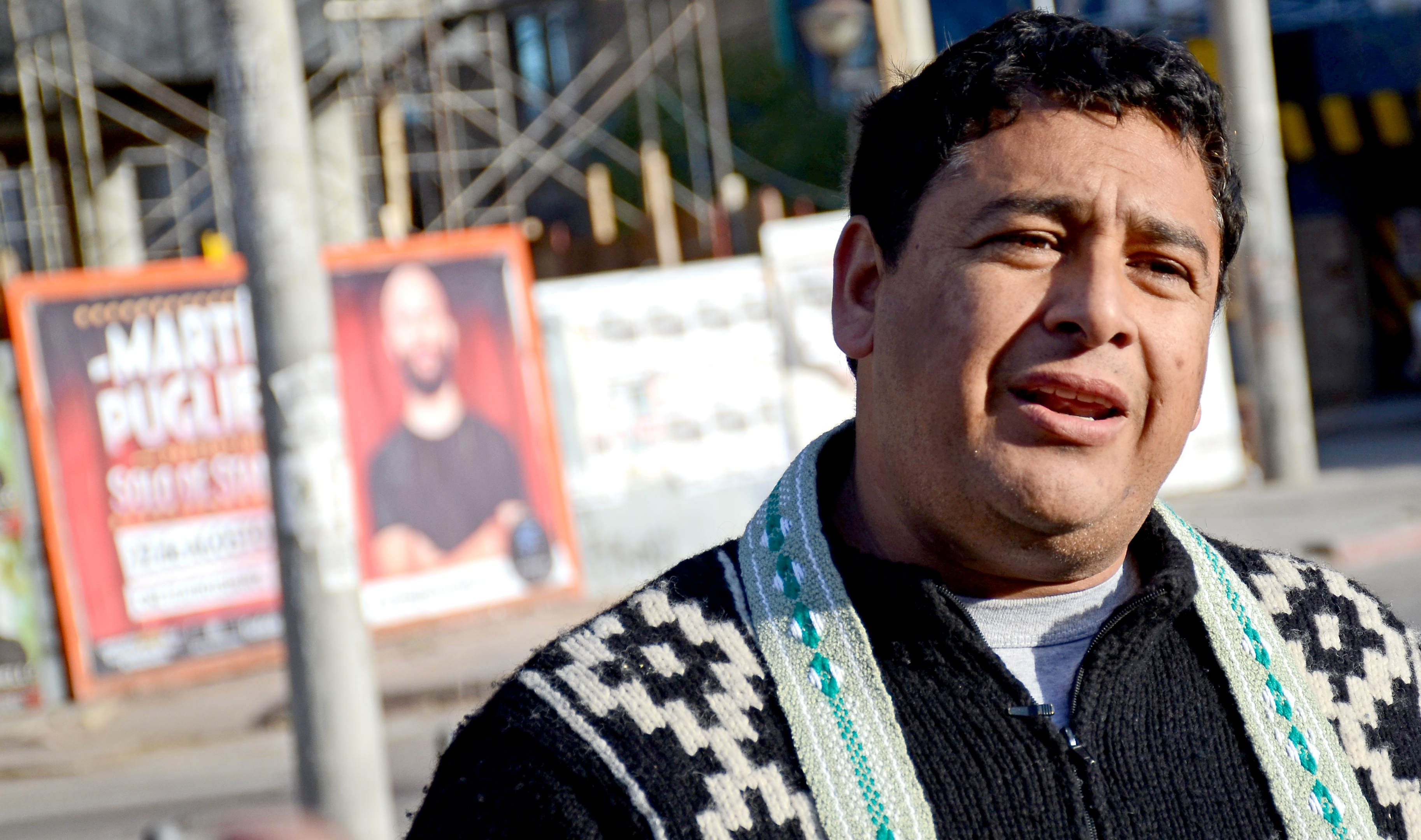 Rolando Cherqui de la Confederación Mapuche. Foto: Mauro Pérez