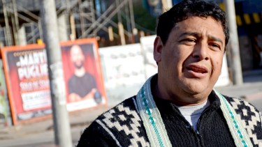 Rolando Cherqui de la Confederación Mapuche. Foto: Mauro Pérez