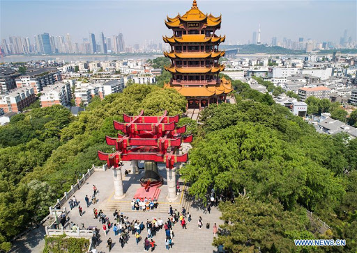 Torre de la Grulla Amarilla, o Huanghelou, un lugar emblemático en Wuhan