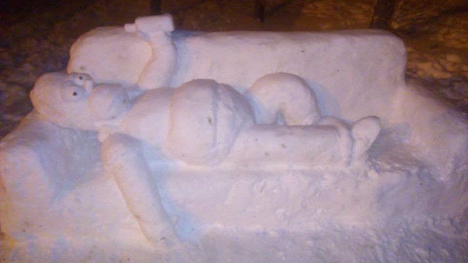 El muñeco de nieve de Homero. Foto: Facebook maxy.millain