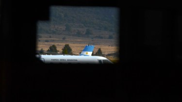 El presidente aterrizó a las 17.45 en el Tango 11. Foto: Alfredo Leiva