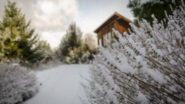 Imagen tomada hoy luego de la nevada. Foto: Patricio Rodríguez