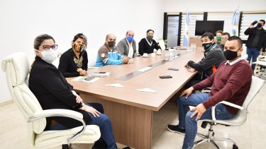 La intendenta Norma Sepúlveda recibió al diputado del Frente de Todos. (Municipaldiad de Rincón de los Sauces)