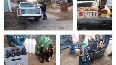 La Policía en conjunto con la Municipalidad de Neuquén infraccionó a un hombre que vendía bebidas alcoholicas, de forma clandestina, en su domicilio. (Foto: Gentileza).