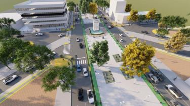 La megabicisenda arrancará con las 3 primeras cuadras. Ilustración municipalidad