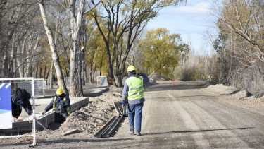 Sigue la obra del Paseo de la Costa entre Linares y Tronador (foto Florencia Salto)