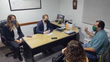Dirigentes de ATE se reunieron con la nueva directora del organismo. Foto: gentileza.