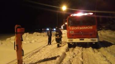 El joven fue atendido por personal médico del centro de salud de Caviahue. Foto: gentileza Bomberos voluntarios Caviahue Copahue