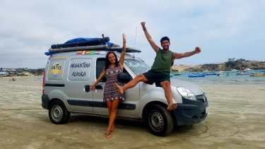 Paracas, en la costa peruana llegando al Pacífico. Julio del 2019