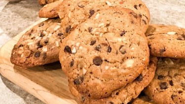 Mirá que fáciles estas galletas con frutos secos y chocolate