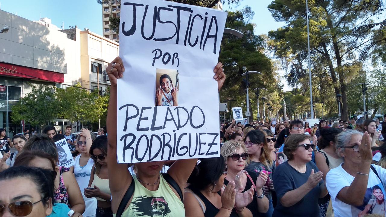 Una de las marchas para pedir justicia por Daniel Rodríguez. El único detenido es Maxi  Mérgola. (Gentileza)