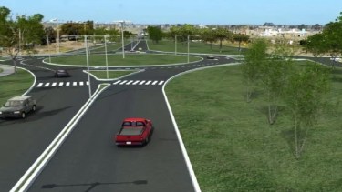 El proyecto para ensanchar la avenida Pérón se inició en 2010. Foto: Archivo.