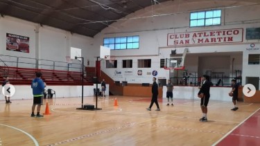 El club San Martín fue uno de los que regresó a los entrenamientos cumpliendo los protocolos.