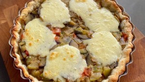 Tarta ratatouille, versión sin sal agregada