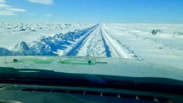 El horizonte blanco, así está la Línea Sur rionegrina, cubierta de nieve por estos días.