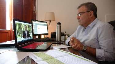 Pesatti participó de la videoconferencia. Foto Gentileza.