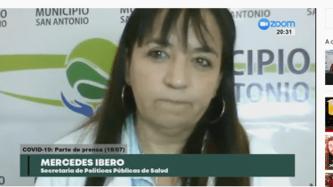 Mercedes Ibero dio eel parte desde Las Grutas (captura de video)