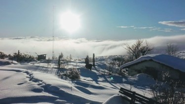 La casa en el paraje Cerro Alto. Línea Sur rionegrina.