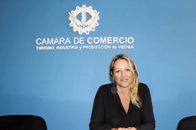 La presidenta de la Cámara de Comercio de Viedma, Giselle Iaccarino. Foto: Gentileza Facebook.