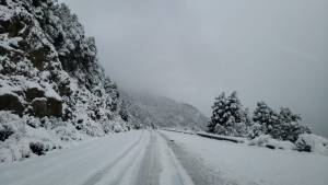 Por intensas nevadas cerraron la Ruta de los Siete Lagos