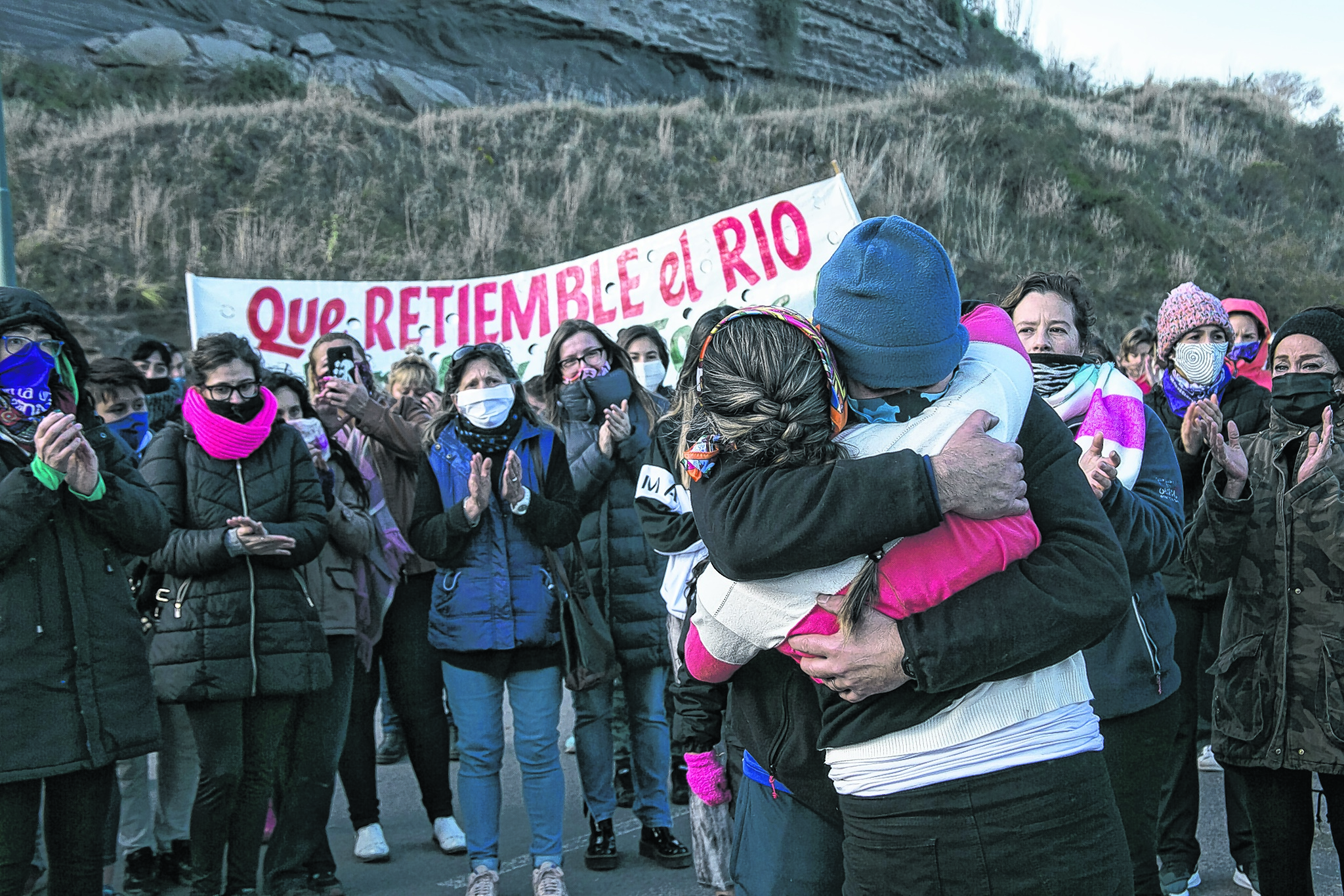 La movilización del fin de semana en Patagones en apoyo a la víctima del abuso sexual.  Foto: Pablo Leguizamón.